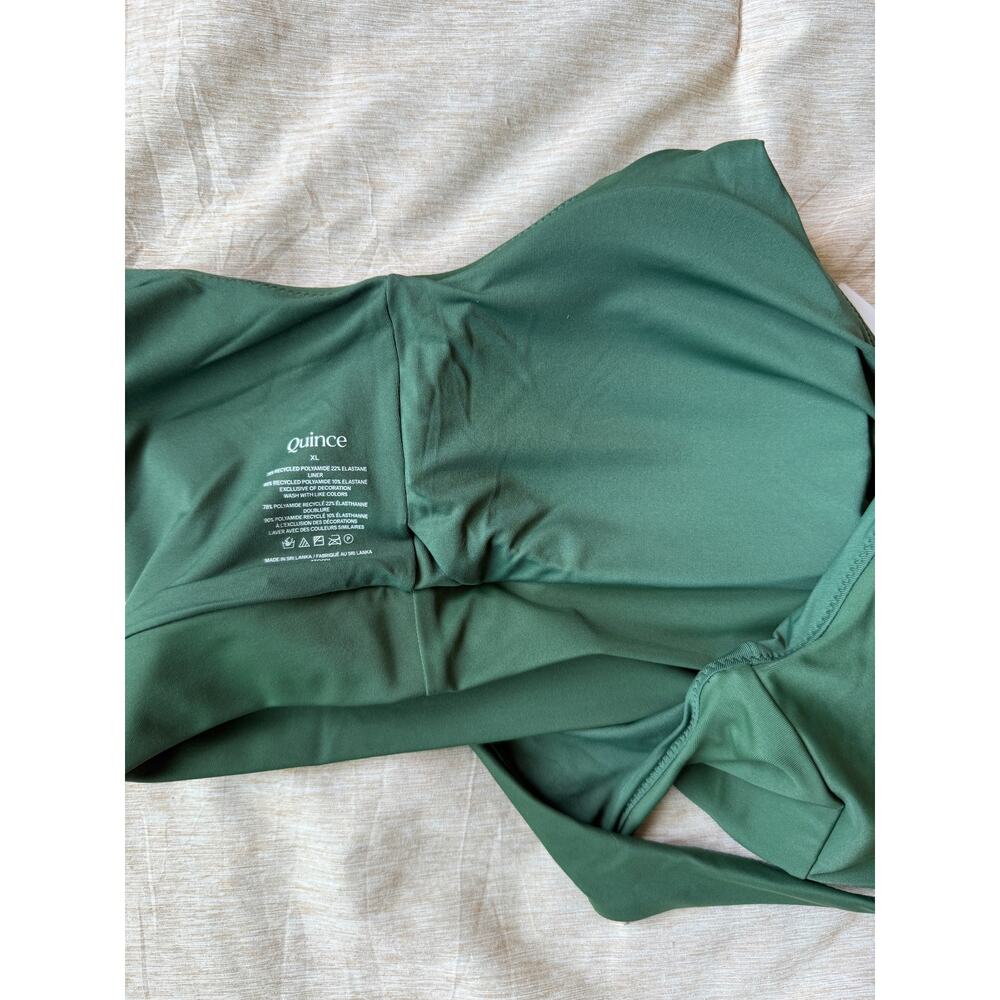 quince italian tank bikini top swimsuit palm green, women size x-large xl - Picture 5 of 5